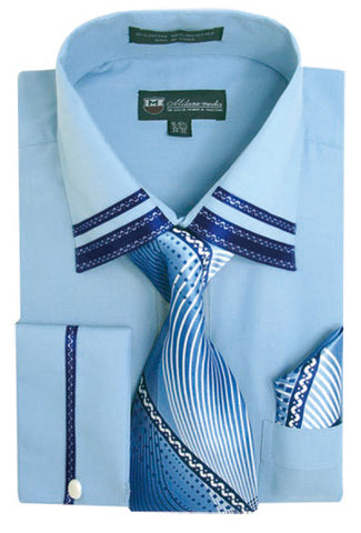 Milano Moda Shirt SG-28C-Light Blue - Church Suits For Less