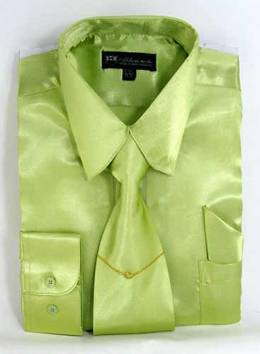 Milano Moda Shirt SG05-Lime - Church Suits For Less