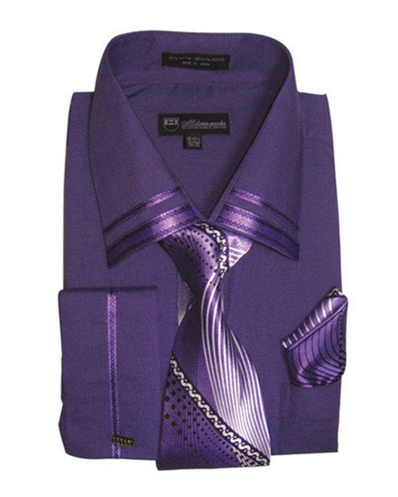 midnight purple dress shirt Men's Perfect Purple Short Sleeve Dress Shirt