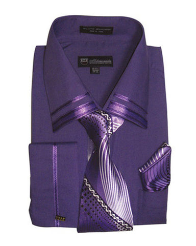 Milano Moda Shirt SG-28C-Purple