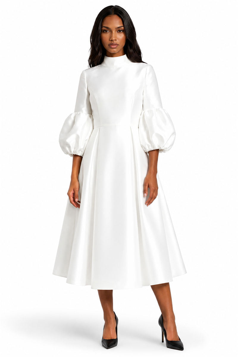 taylor midi dress Regal Puff Sleeve together look without trying Simkhai - Sky Blue Size:XXL (20-22) Chic Strappy Sandal