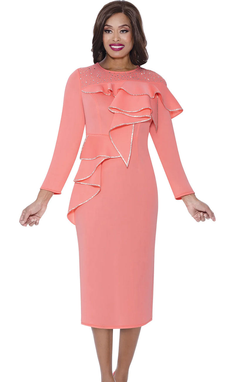Stellar Looks SL600561-COR-QS Coral / 20W | Designer Church Suits Stellar Looks SL600561-COR-QS Coral / 20W | Designer Church Suits