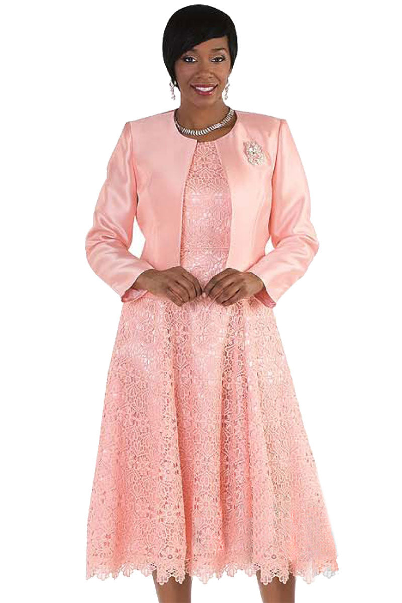 Tally Taylor Dress 4529-Peach – Church suits for less