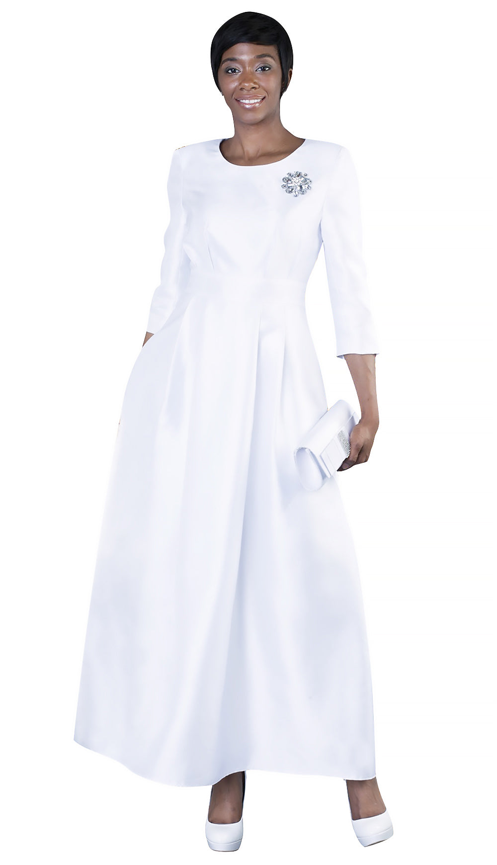 Tally Taylor Dress 4497-White, White / 16W