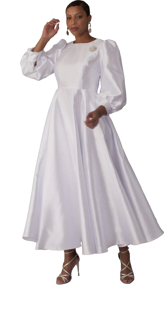 Taylor Dress 4820-White, White / 16