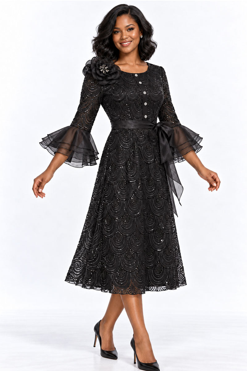 Terramina Church Dress 7049-Black – Church suits for less