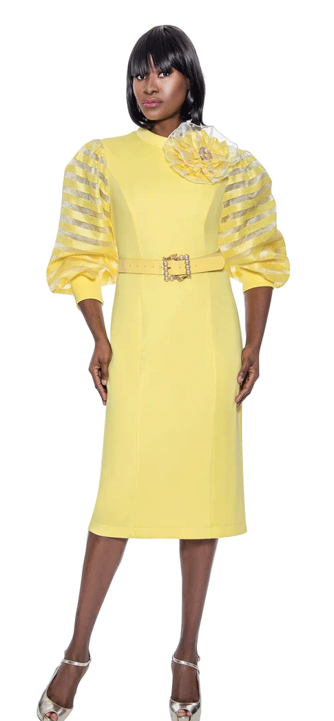 Psalm Dress in Yellow