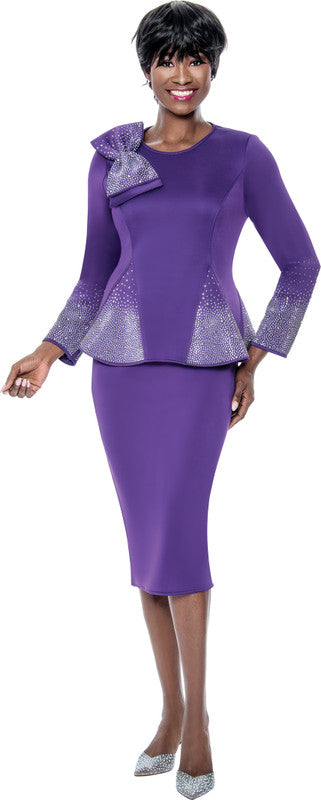 Terramina 7108 Church Suit Purple / 14