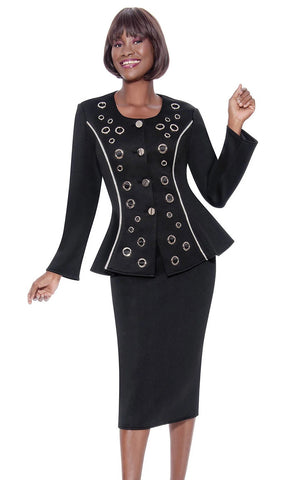 Terramina Church Suit 7141-Black - Church Suits For Less