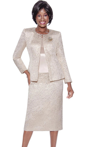 Terramina Church Suit 7149-Champagne - Church Suits For Less