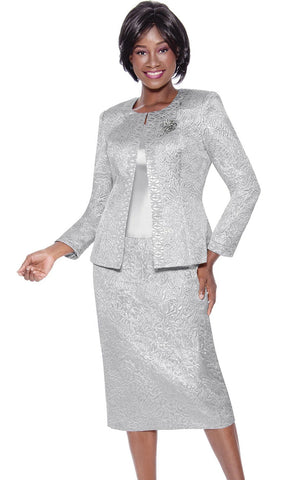 Terramina Church Suit 7149-Silver - Church Suits For Less