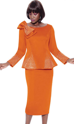Terramina Church Suit 7108-Orange - Church Suits For Less