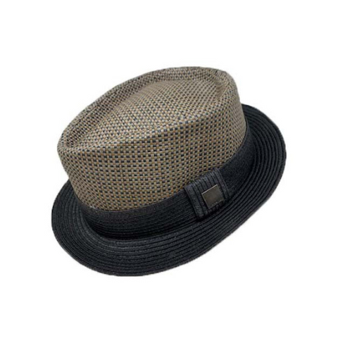 Men's Fashion Hat MSD- Straw Fedora Black