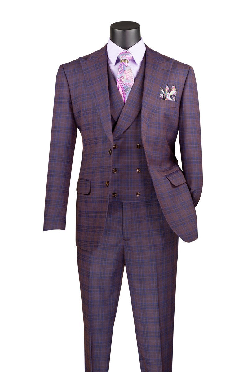 Men Church Suit MV2W-3-Purple, Purple / 52R