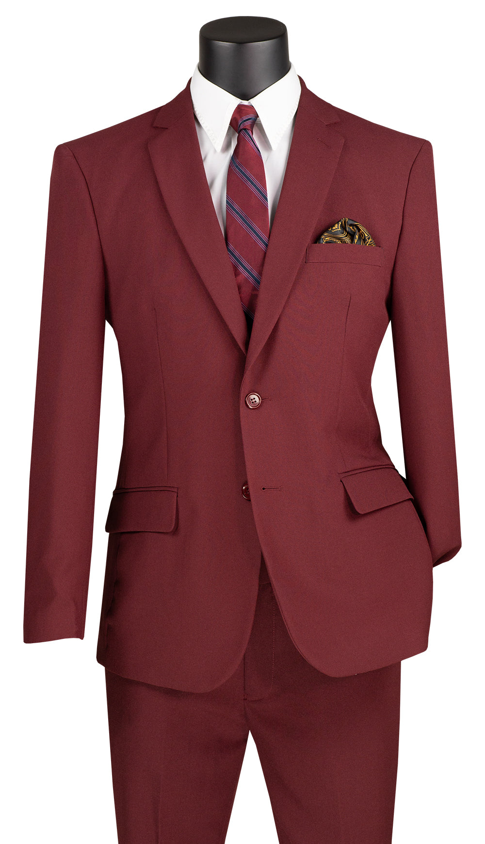 green emerald velvet dress Slim Fit Men Suit S-2PP-Burgundy, Burgundy / 48r