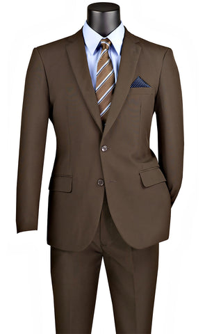Vinci Suit S-2PP-Brown - Church Suits For Less