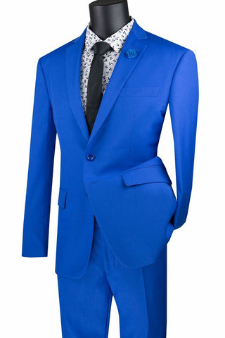 Vinci Men Suit SC900-12- Royal Blue