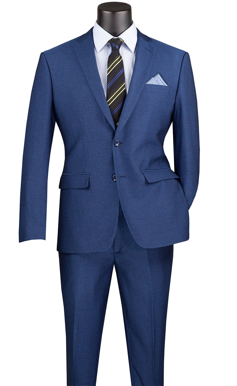slim fit dress slacks Slim Fit Men Suit S2RK-7-Blue, Blue / 50L