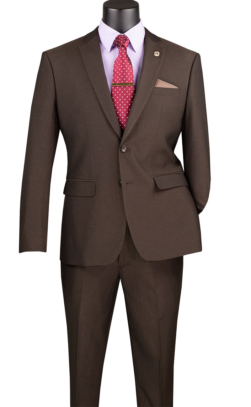 Slim Fit Men Suit S2RK-7-Brown – Church suits for less