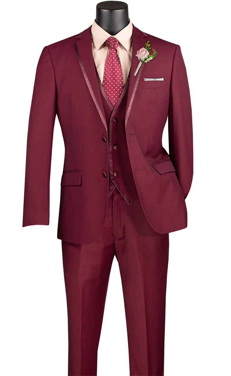 Slim Fit Men Suit SV2T-8-Burgundy, Burgundy / 38S | Church Suits For Less Slim Fit Men Suit SV2T-8-Burgundy, Burgundy / 38S | Church Suits For Less