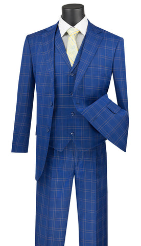 Vinci Men Suit V2PD-1C-Blue