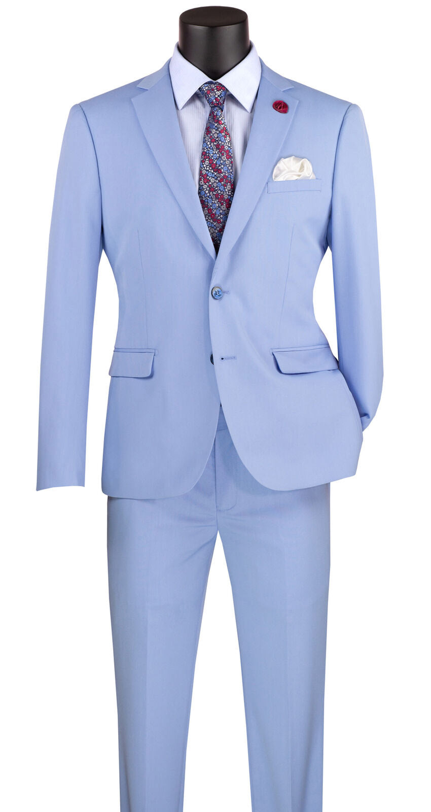 Classic Fit Men Suit 2PP-Light Blue, Light Blue / 62L | Church Suits For Less Classic Fit Men Suit 2PP-Light Blue, Light Blue / 62L | Church Suits For Less