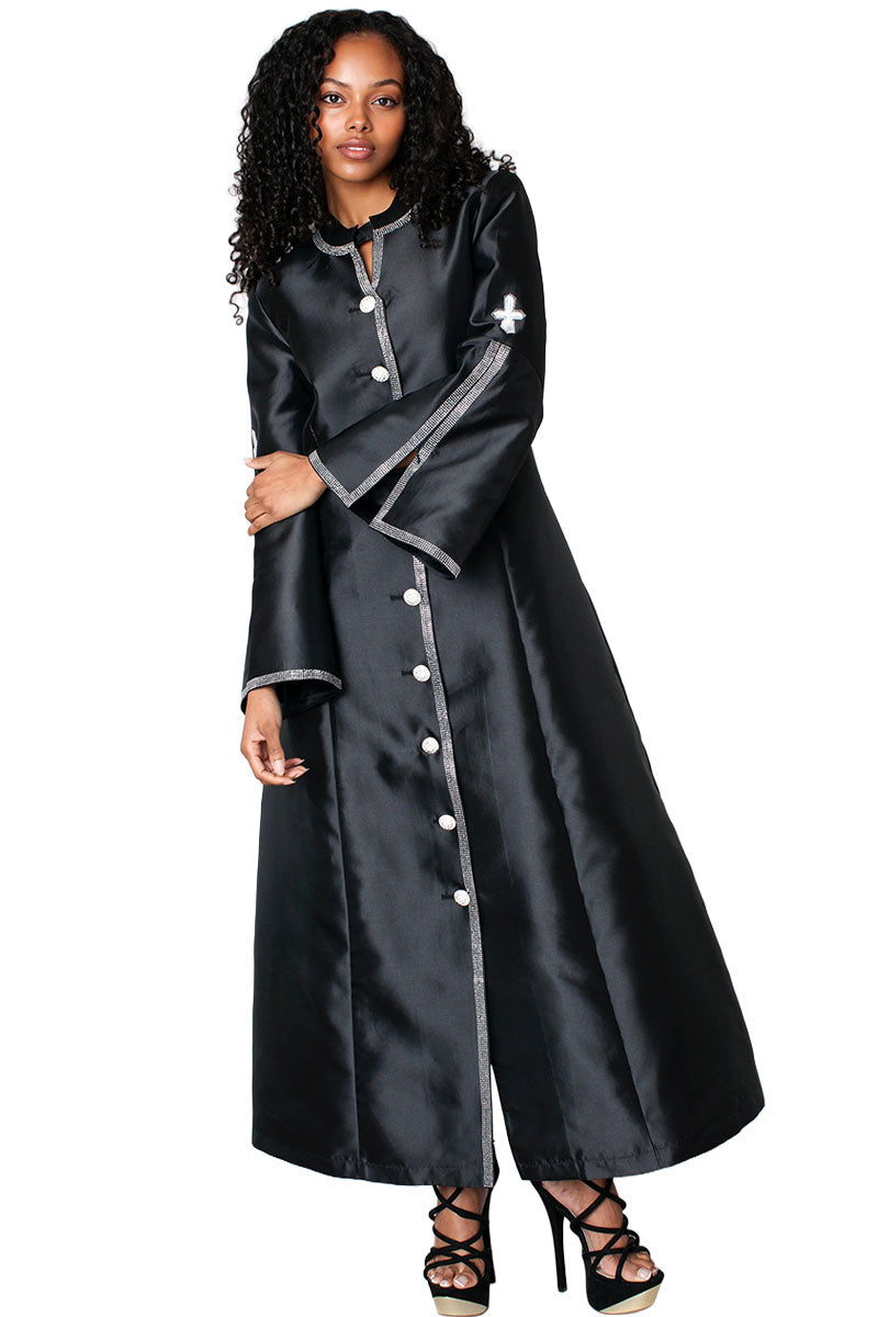 black clergy dress Plus Size Rhinestone Trim Cross Robe Size:12/18 months ranking clergy leaders Drop 021 Feature Sydney Sweeney Proves There's
