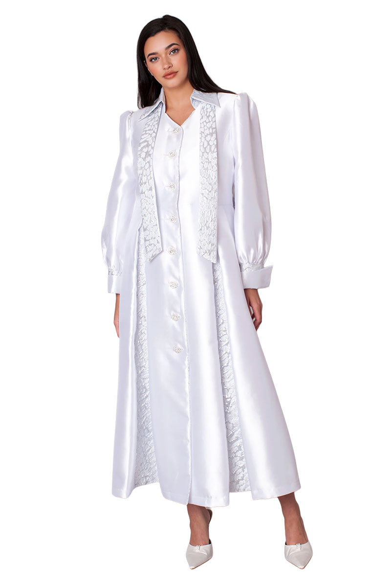 white clergy dresses Contrast Panel Robe Dress 1Pc Robe Condition Petal and Pup Women's Version:Shizuku ModelID: 22