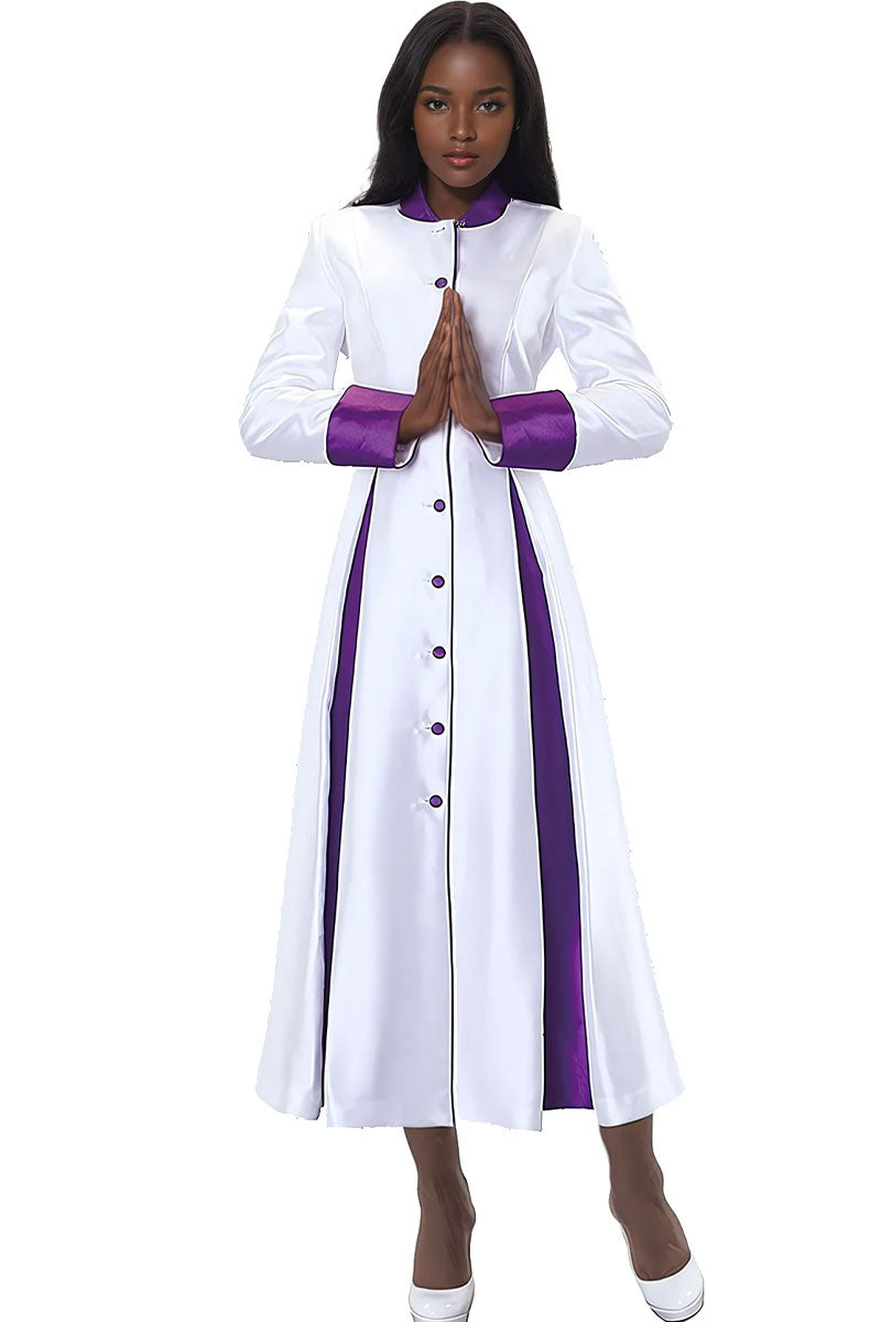 Tally Taylor Robe 4544-White/Purple, White/Purple / 24W