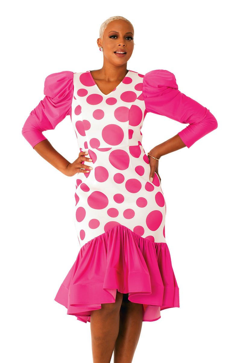 strapless open back dress Feeling Your Best Pink Polka Dot Dress – Shop the Mint main image 1