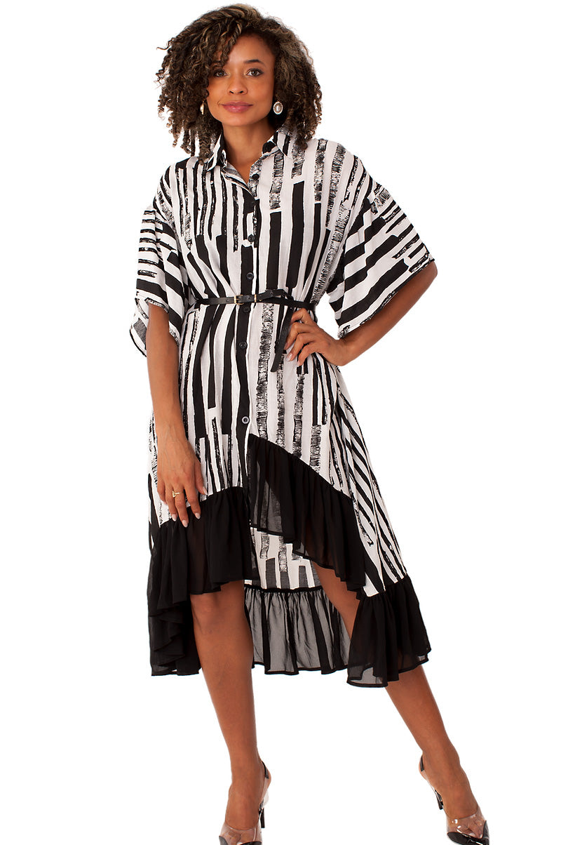 black and white church dresses For Her Women Dress 82060C-Black/White Red