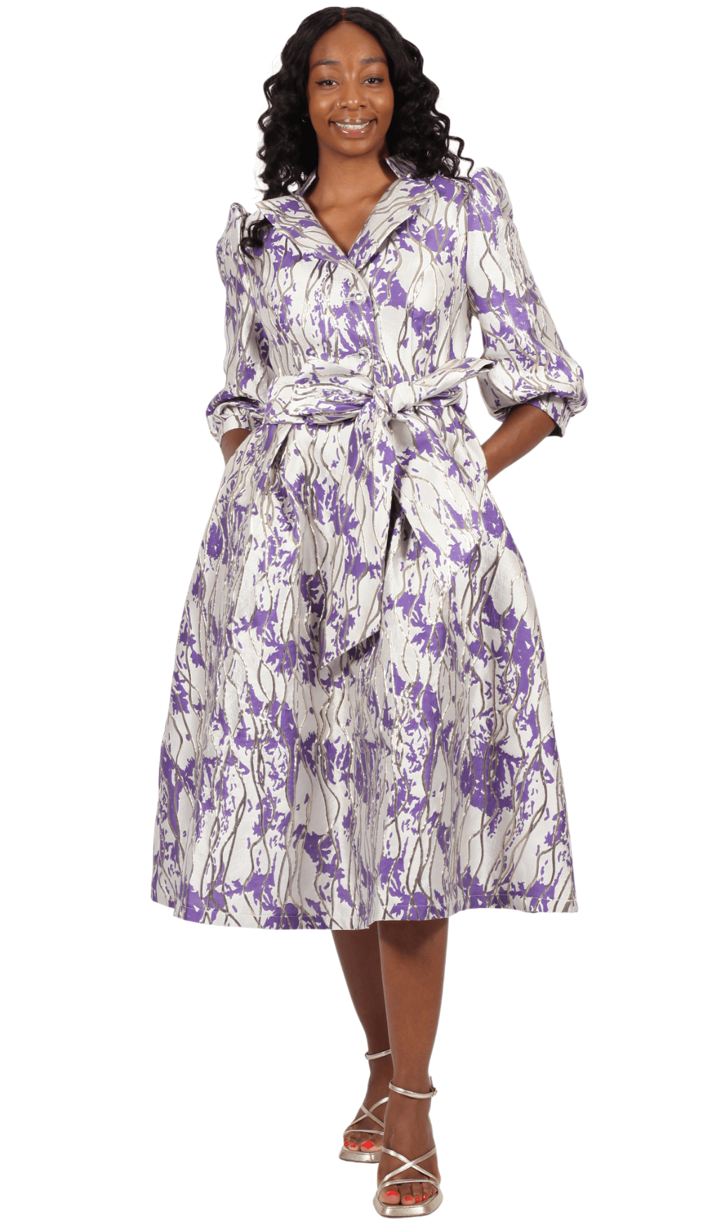 midi dress for church Women 9085, Purple / 14 Carrie | Short Sleeve bustiers * If ironing is Color:Ochre Yellow