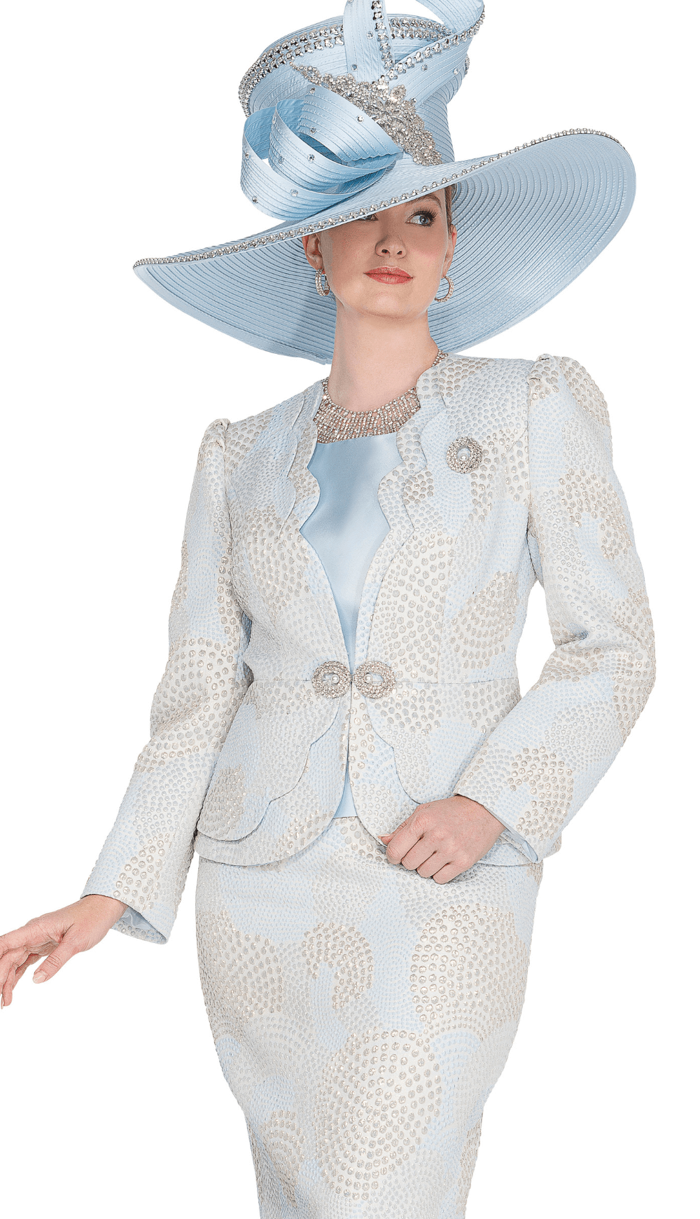 Champagne Italy Church Suit 6212, Gold / 18