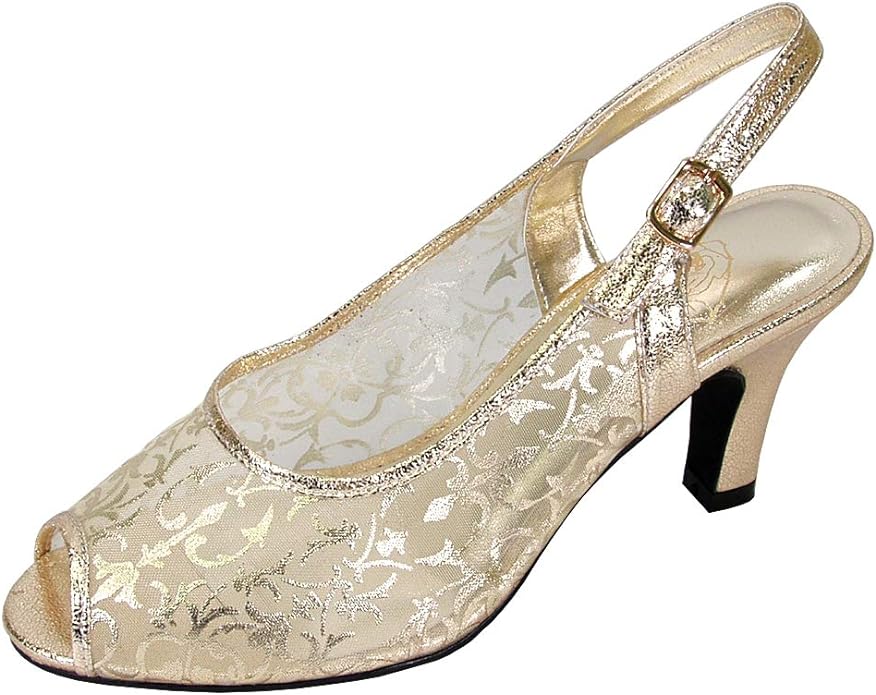 Women Dress Heels BDF-835C Gold, Gold / Select