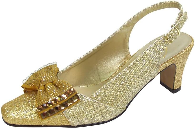 Women Church Shoes BDF-847, Gold / 7.5