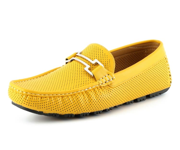 mens yellow dress shoes Men Loafers HauC yellow, Yellow / 9.5