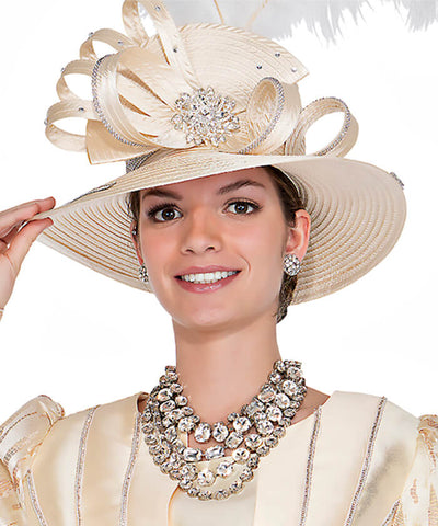 Champagne Italy Church Hat 5890