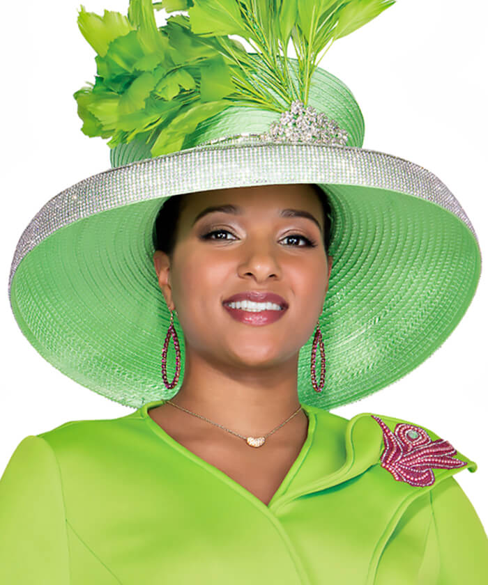 NWT Beautiful SeaFoam Dress Hat / Church Hat by August (READ) Church Derby Hats by Vinzetta | “It is not the critic who  main image 4