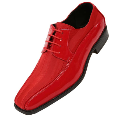 Men Tuxedo Shoes MSD-179-Red - Church Suits For Less