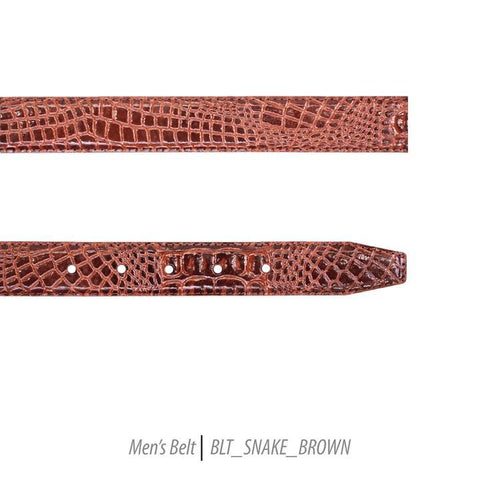 Men Leather Belts-BLT-Brown-404