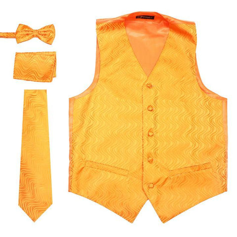 Men Vest-PV150-Orange - Church Suits For Less