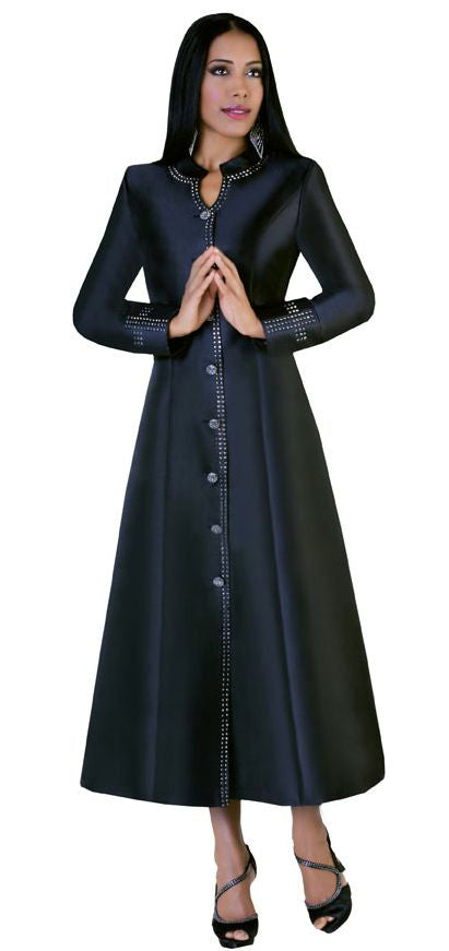 Tally Taylor Church Robe 4445-Black, Black / 26W | Church Suits For Less