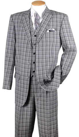 Milano Moda Suit 5802V6-Grey/Black - Church Suits For Less