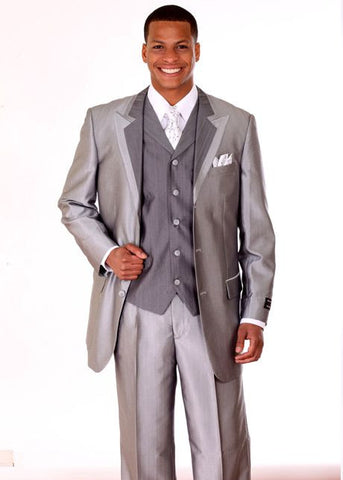 Milano Moda Suit 5907V-Silver