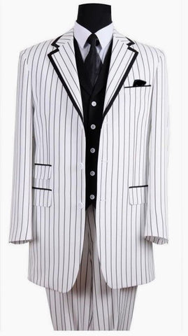 Milano Moda Suit 5908V-White/Black