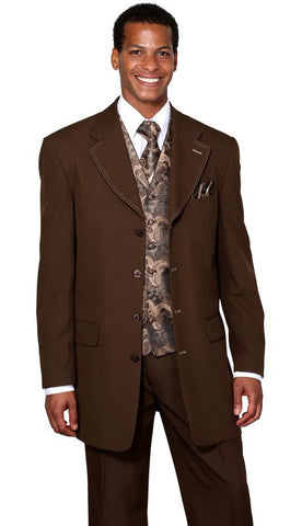 Milano Moda Suit 6903V-Brown