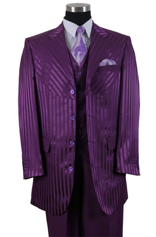 Milano Moda Men Suit 2915V-Purple