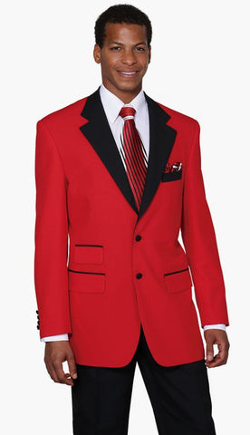 Milano Moda Suit 7022-Red/Black