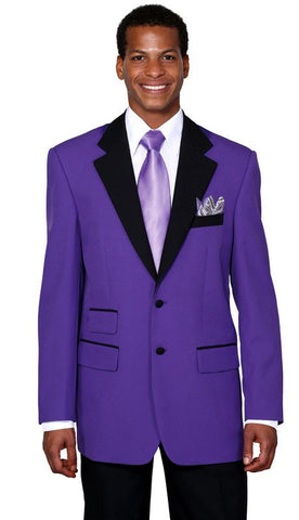 Milano Moda Suit 7022-Purple/Black