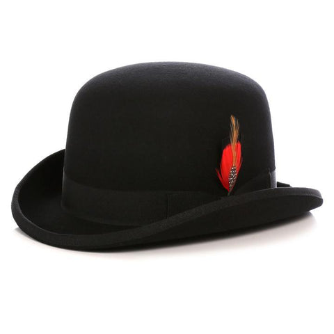 Men Derby Bowler Hat-Black